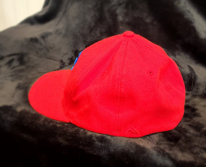 The Red Hat with Blue Paw, Size L-XL fitted