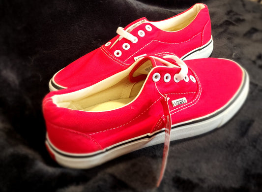 Vans Authentic Red and Whites, Men's Size 8.5, Women's Size 10.5