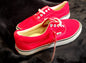 Vans Authentic Red and Whites, Men's Size 8.5, Women's Size 10.5