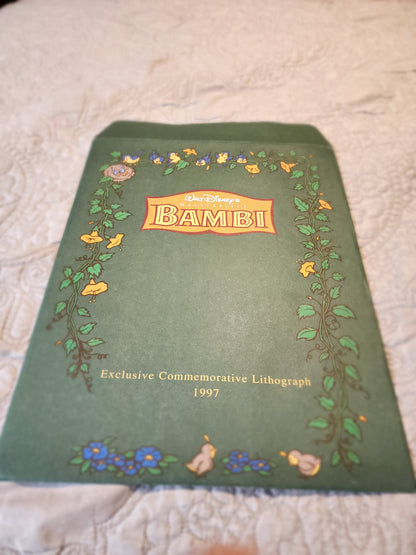 Disney Bambi Lithograph -1997- 11"x14"