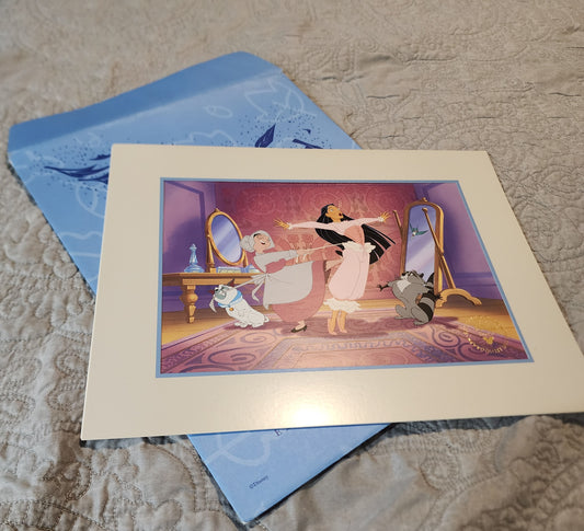 Disney Pocahontas Lithograph -1995- 11"x14"