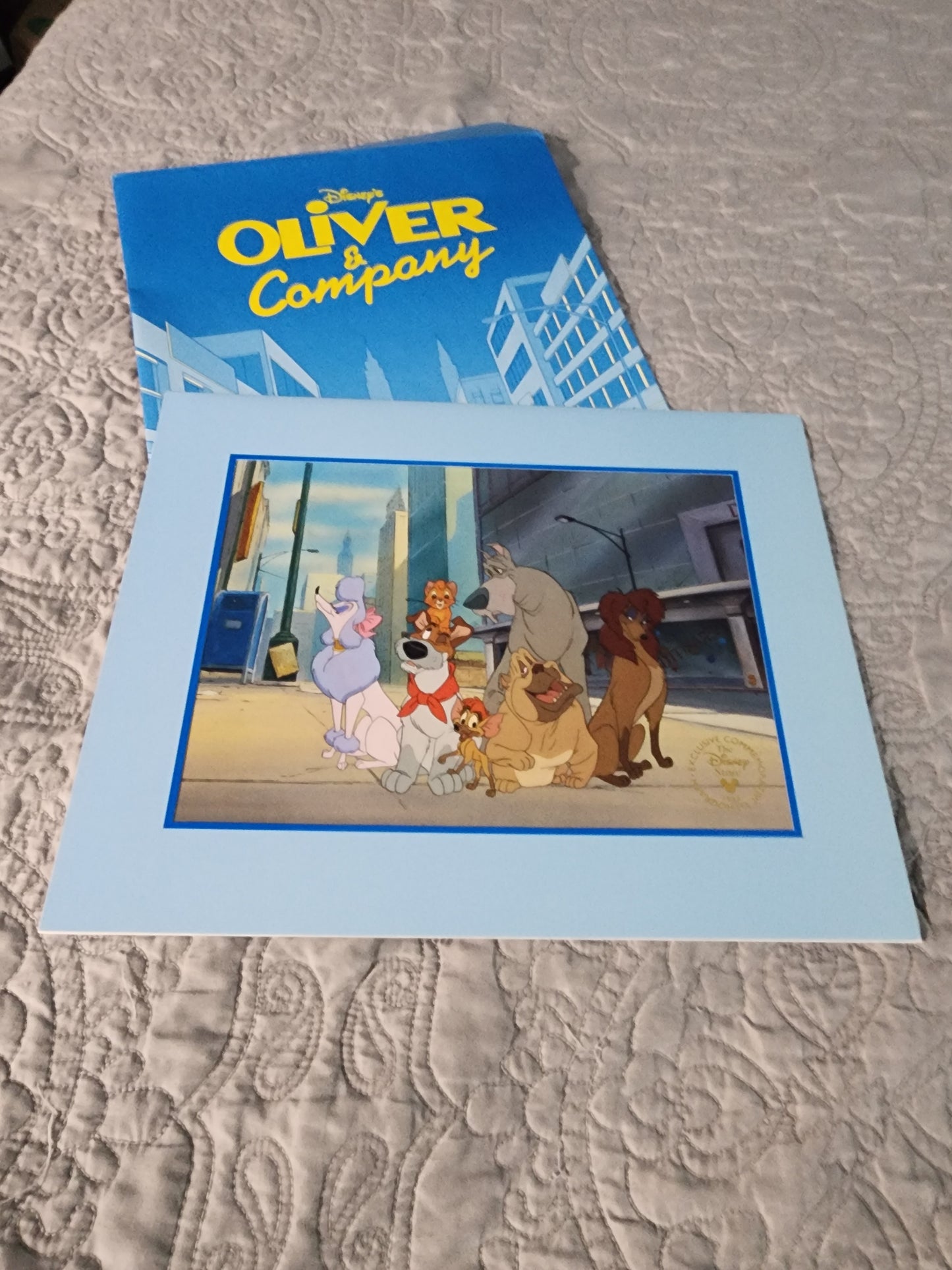 Disney Oliver and Company Lithograph -1996- 11"x14"