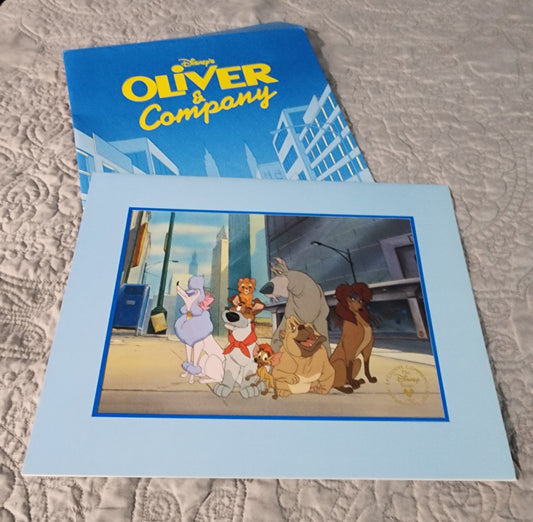 Disney Oliver and Company Lithograph -1996- 11"x14"