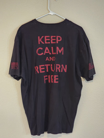 Keep Calm and Return Fire T-shirt, 11Bravos, Size - XXL