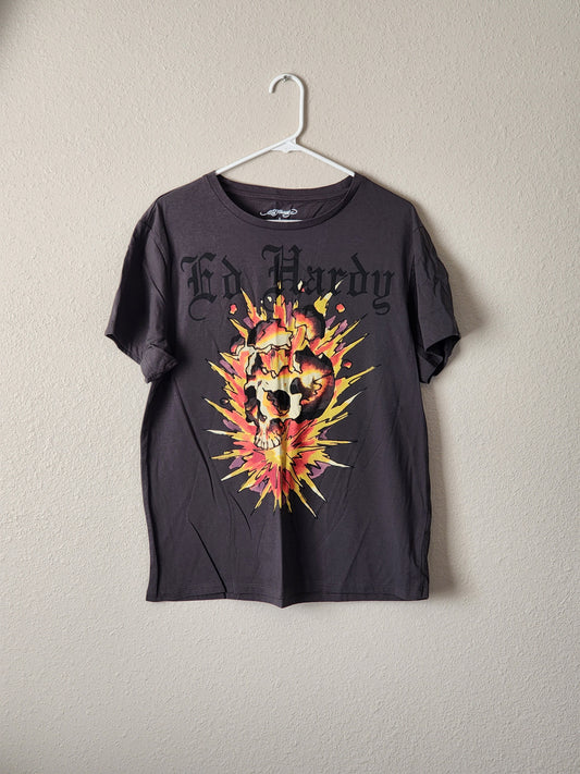 Ed Hardy Skull T-shirt, Size - L